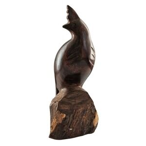 Vintage Ironwood Carved‎ Quail Bird Figurine Statue Folk Art 6 In X 2.5 In NICE